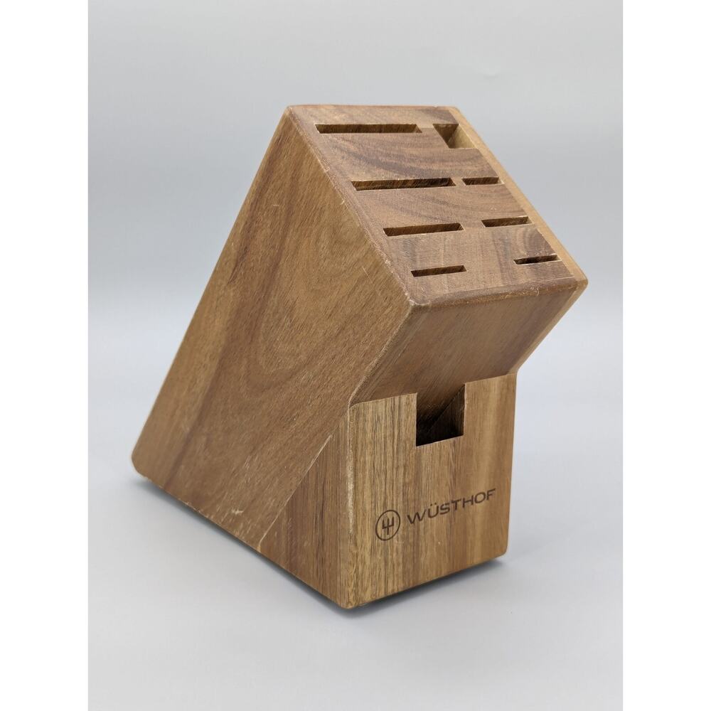 Wusthof Knife Block 9 Slot With Scissors Slot Wood Made in Germany Block Only